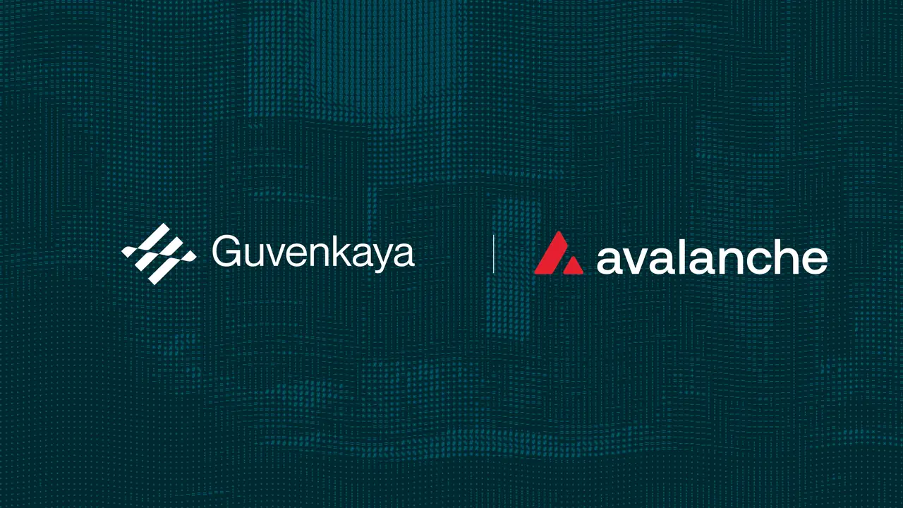 The Guvenkaya and Avalanche logos side by side on a dark teal background